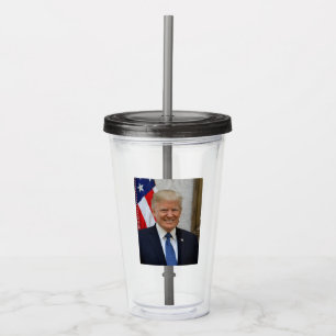 Donald Trump Presidential Portrait Acrylic Tumbler