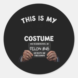 Donald Trump Prison Halloween Costume Classic Round Sticker