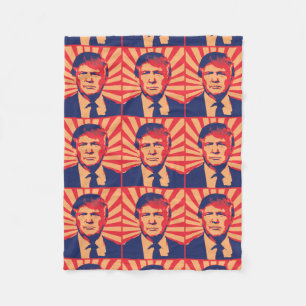 Donald Trump Propaganda Style Fleece Blanket
