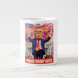 DONALD TRUMP - PROUD TRUMP VOTER LARGE COFFEE MUG