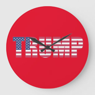 DONALD TRUMP RED wall clock