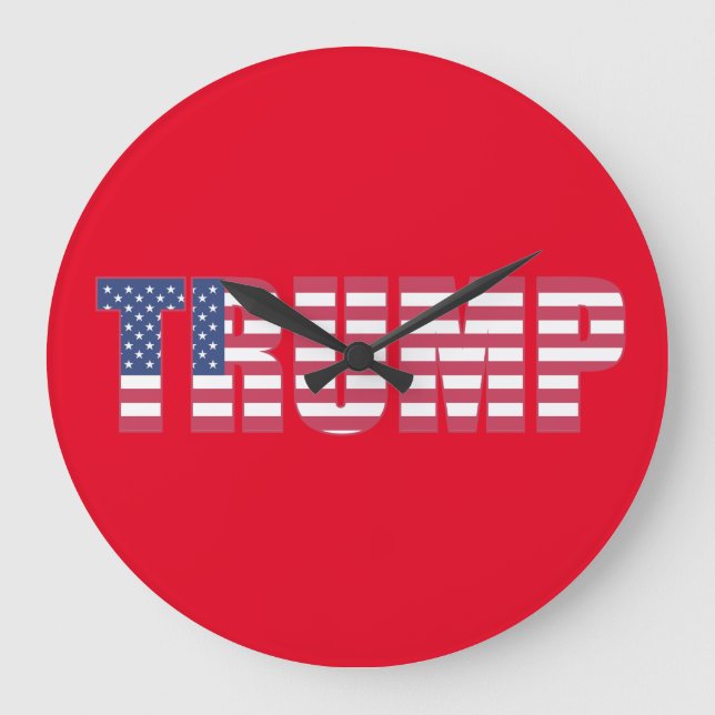 DONALD TRUMP RED wall clock (Front)