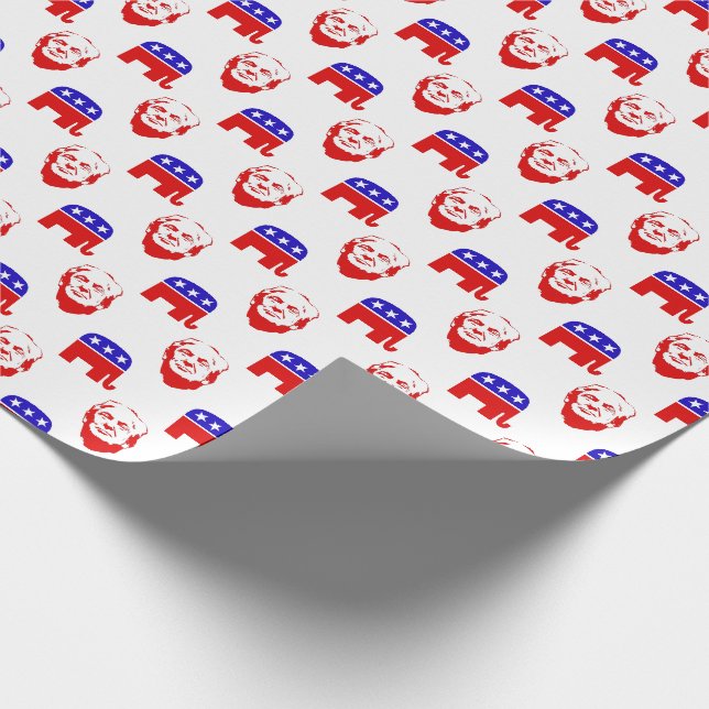 Donald Trump Republican Party Emblem Wrapping Paper (Corner)