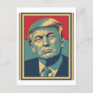 Donald Trump Retro art election 2024 political  Postcard
