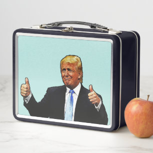 DONALD TRUMP RETRO METAL LUNCHBOX