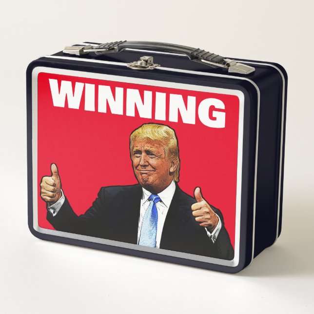 DONALD TRUMP RETRO METAL WINNING LUNCHBOX (Front)
