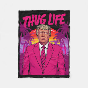 Donald Trump Retro Vintage Vibe Pink Funny Art Art Fleece Blanket