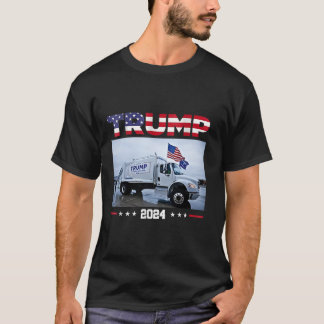 Donald Trump Rides Garbage Truck Garbage Truck Tru T-Shirt