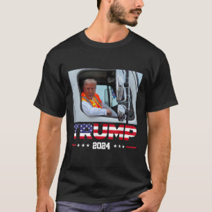 Donald Trump Rides In Garbage Truck 1 T-Shirt