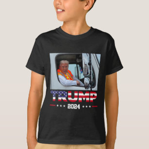 Donald Trump Rides In Garbage Truck 1  T-Shirt