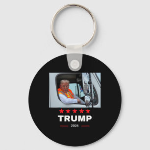Donald Trump Rides In Garbage Truck 2  Key Ring