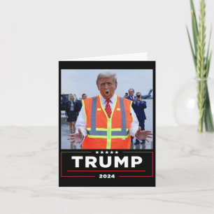 Donald Trump Rides In Garbage Truck Shirt Garbage  Card