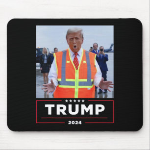 Donald Trump Rides In Garbage Truck Shirt Garbage Mouse Mat