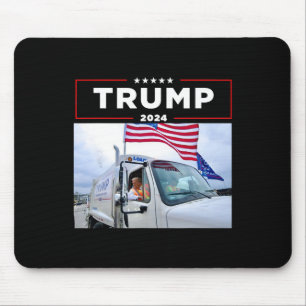Donald Trump Rides In Garbage Truck Shirt Garbage Mouse Mat