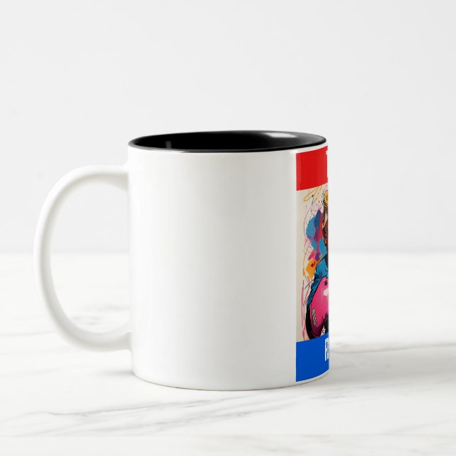DONALD TRUMP - ROUND 2 Two-Tone COFFEE MUG (Left)