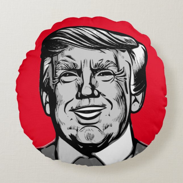 DONALD TRUMP  ROUND CUSHION (Front)