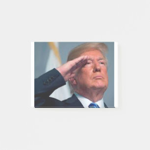 Donald Trump Salutes Post-it Notes