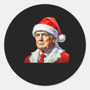 Donald Trump Santa 2024 Xmas Classic Round Sticker