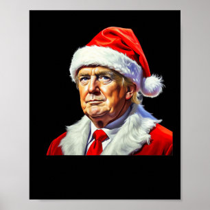 Donald Trump Santa 2024 Xmas Poster