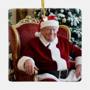 Donald Trump Santa Christmas Ornament
