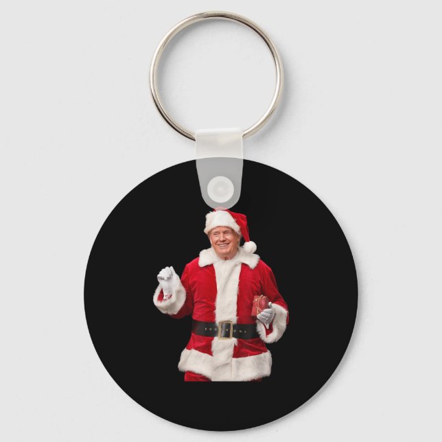 Donald Trump Santa Claus Christmas Xmas Usa Presid Key Ring (Front)
