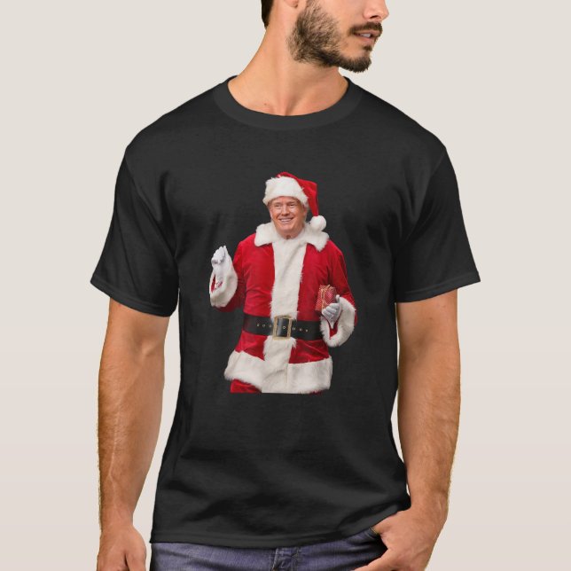 Donald Trump Santa Claus Christmas Xmas USA Presid T-Shirt (Front)
