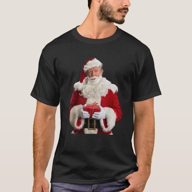 Donald Trump Santa Claus Christmas Xmas USA Presid T-Shirt (Front)