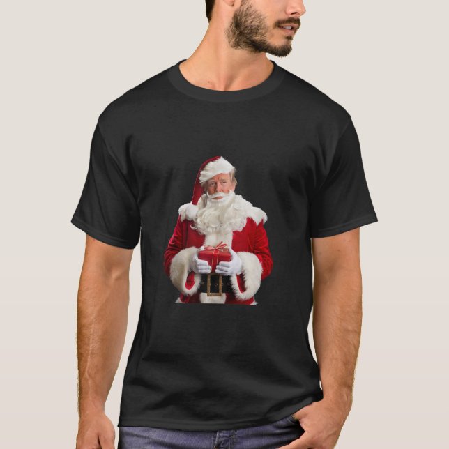 Donald Trump Santa Claus Christmas Xmas USA Presid T-Shirt (Front)