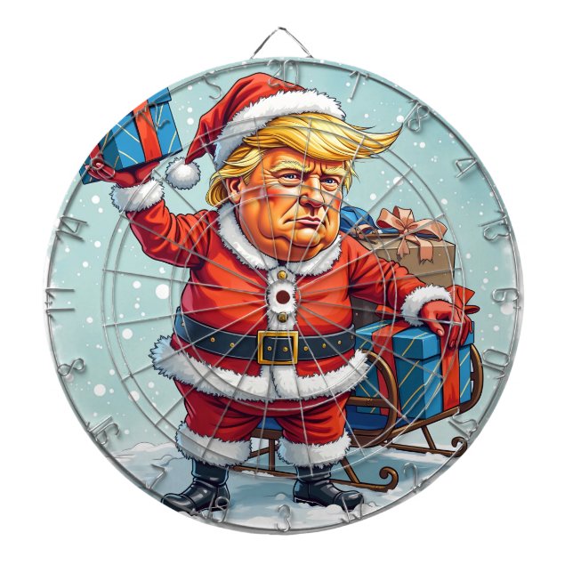 Donald Trump Santa Claus  Dartboard (Front)