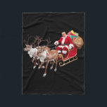 Donald Trump Santa Claus Sleigh Christmas Xmas Usa Fleece Blanket<br><div class="desc">Donald Trump Santa Claus Sleigh Christmas Xmas Usa President 1</div>