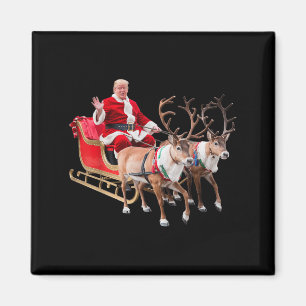 Donald Trump Santa Claus Sleigh Christmas Xmas Usa Magnet