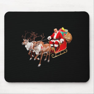 Donald Trump Santa Claus Sleigh Christmas Xmas Usa Mouse Mat