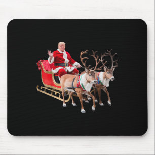 Donald Trump Santa Claus Sleigh Christmas Xmas Usa Mouse Mat