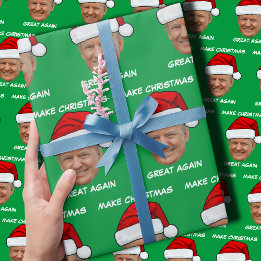 Donald Trump Santa hat Make Christmas Great Again Wrapping Paper