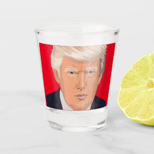 DONALD TRUMP SHOT GLASS GLASSES