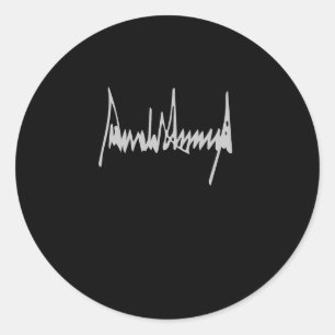 Donald Trump Signature America Country Usa Preside Classic Round Sticker