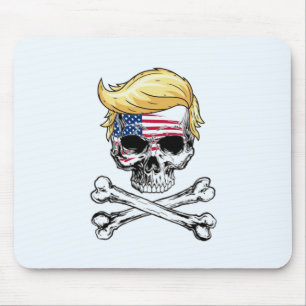 Donald Trump Skull and Crossbones Mouse Mat