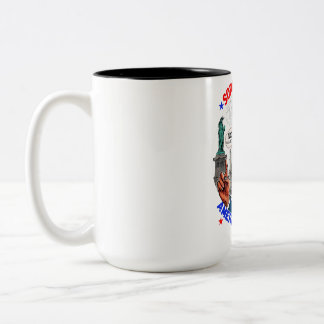 DONALD TRUMP- SORRY FOLKS, AMERICA IS CLOSED Two-Tone COFFEE MUG