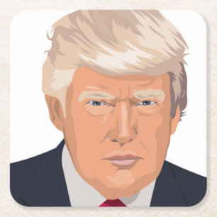 DONALD TRUMP SQUARE PAPER COASTER