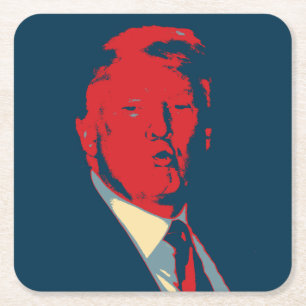 Donald Trump Square Paper Coaster