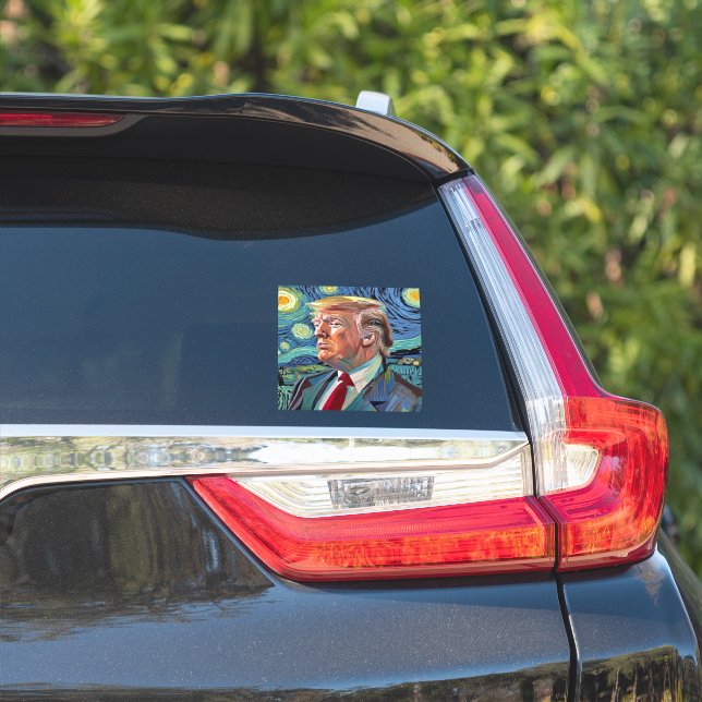 Donald Trump Starry Night Van Gogh Art Style 2024 (Car Side)