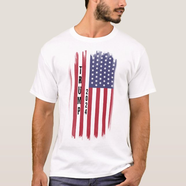 Donald Trump Stars and Stripes T-Shirt (Front)