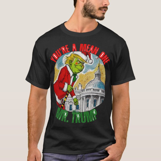 DONALD TRUMP - STEALING CHRISTMAS, SAVING AMERICA  T-Shirt (Front)