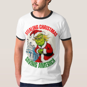 DONALD TRUMP - STEALING CHRISTMAS, SAVING AMERICA T-Shirt