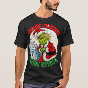 DONALD TRUMP - STEALING CHRISTMAS, SAVING AMERICA T-Shirt