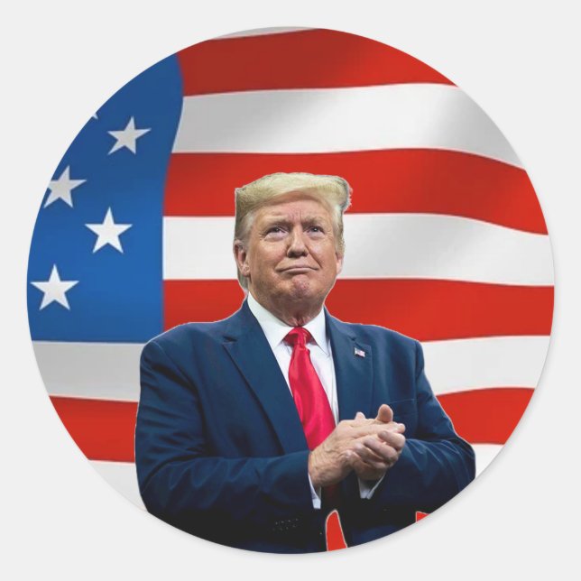 Donald Trump Sticker Election 2024 MAGA Flag (Front)