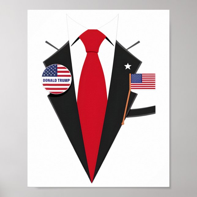 Donald Trump Suit And Tie Halloween Costume 1  Poster (Front)