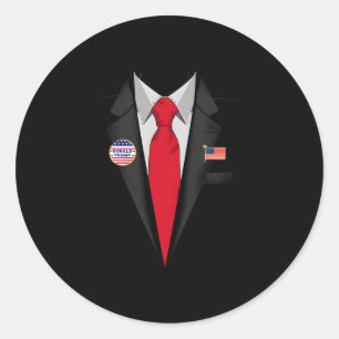 Donald Trump Suit And Tie Halloween Costume  Classic Round Sticker