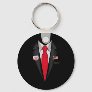 Donald Trump Suit And Tie Halloween Costume Key Ring