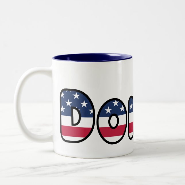 Donald Trump Support USA President 2016 Two-Tone Coffee Mug (Left)